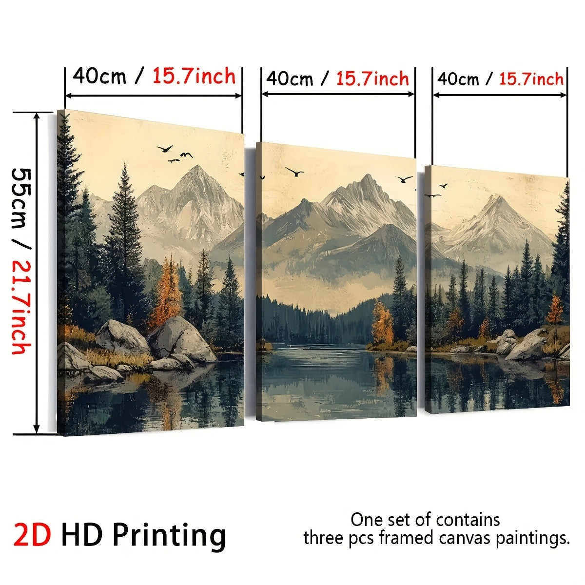 Moderne Natur Canvas Sæt
