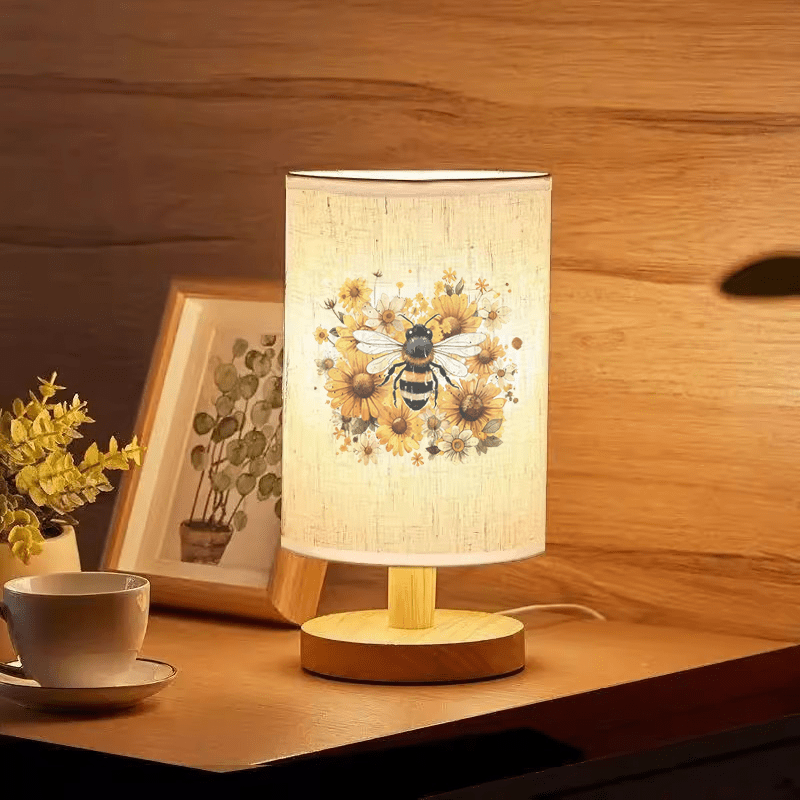 Bi og Blomster Trælamp