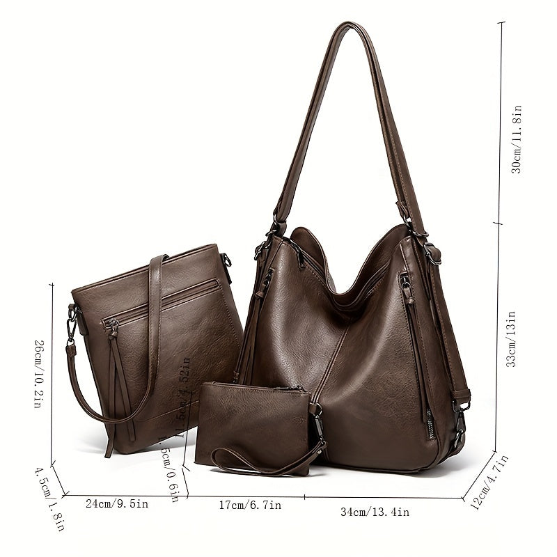 Amelia™ | Retro Leather Tote Bag
