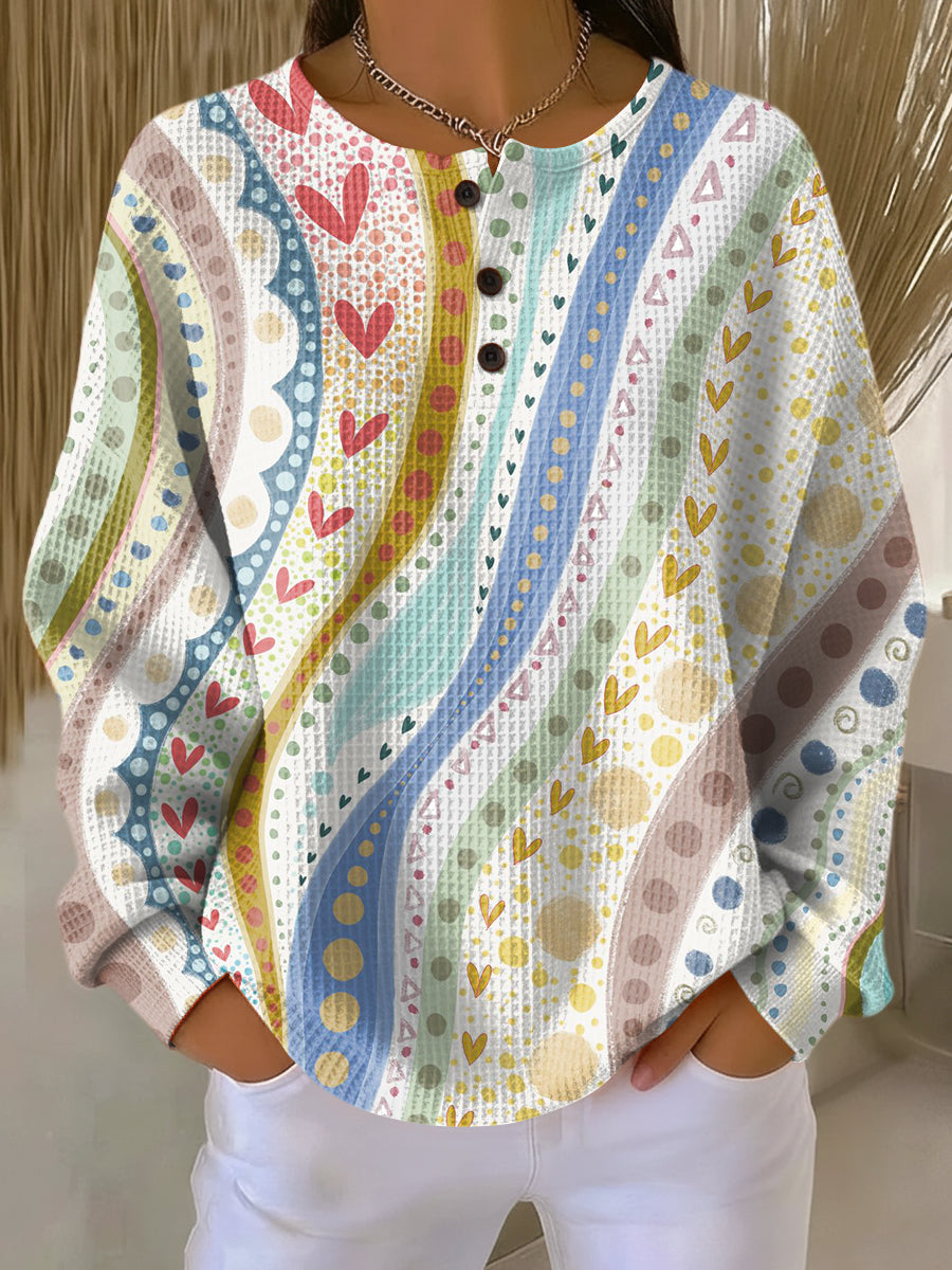 Luna | Trøje med Farverige Stribemønstre