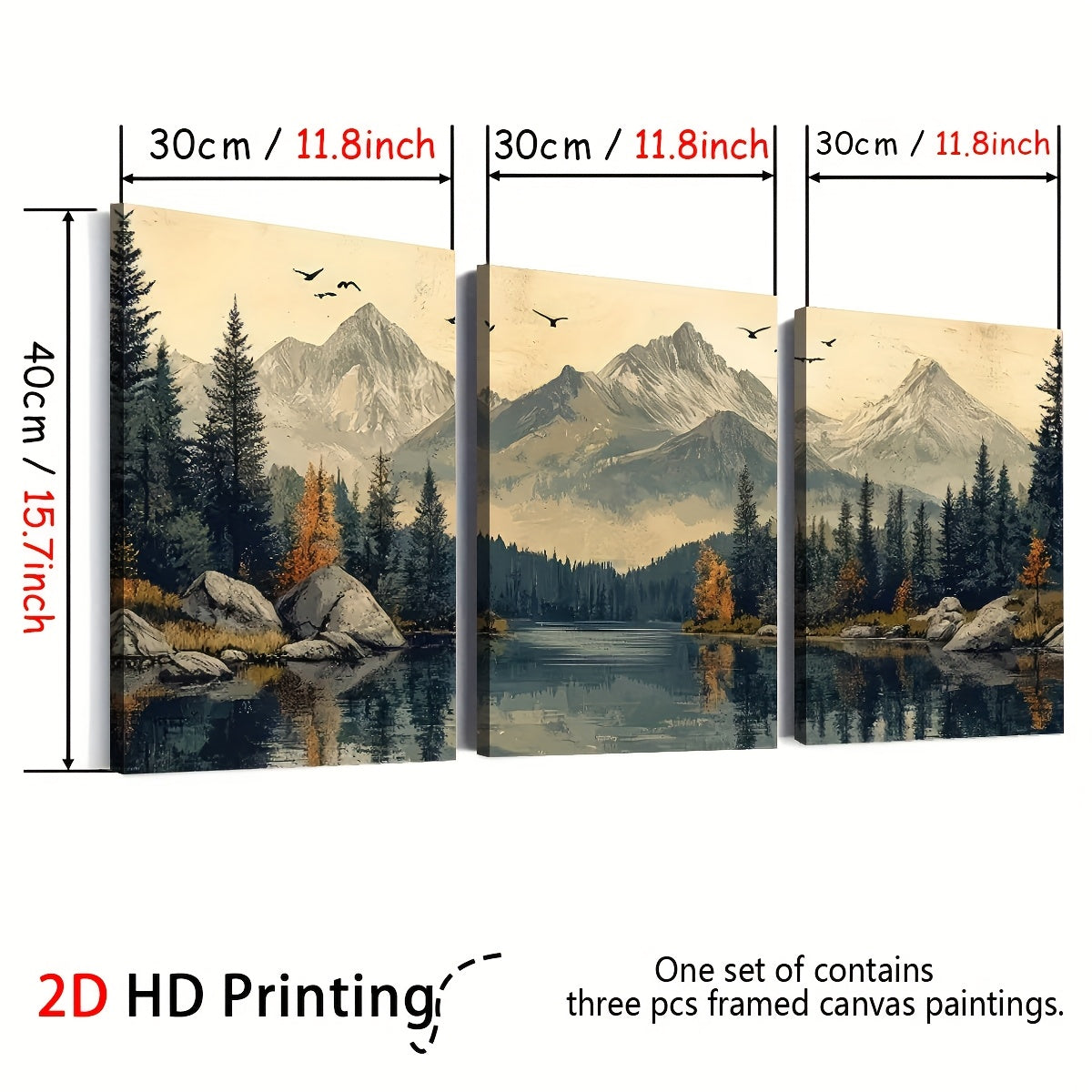 Moderne Natur Canvas Sæt