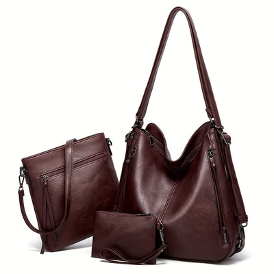 Amelia™ | Retro Leather Tote Bag