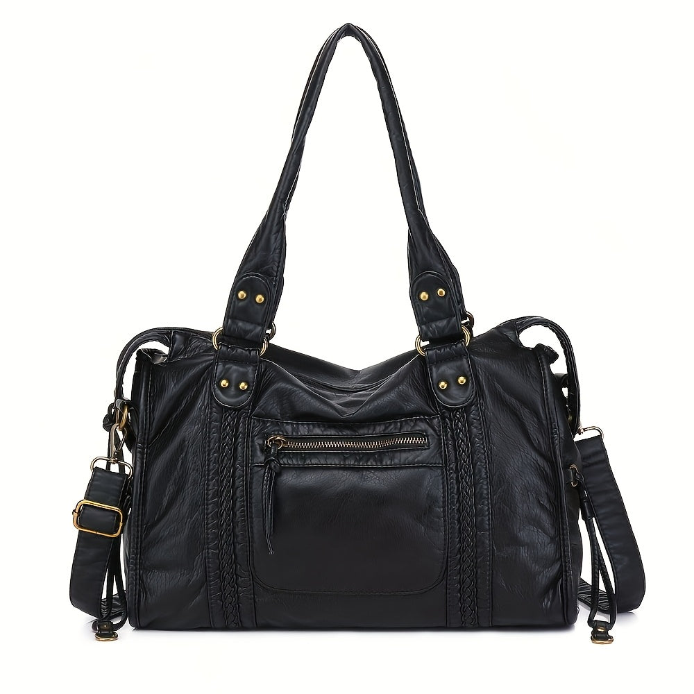 Violet™ | Klassisk Læder Tote Bag