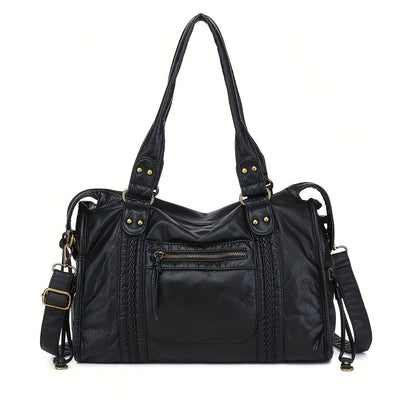 Violet™ | Klassisk Læder Tote Bag