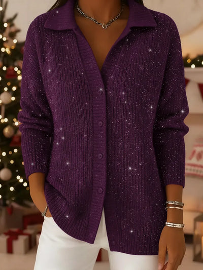 Aurora | Glitrende Vintercardigan
