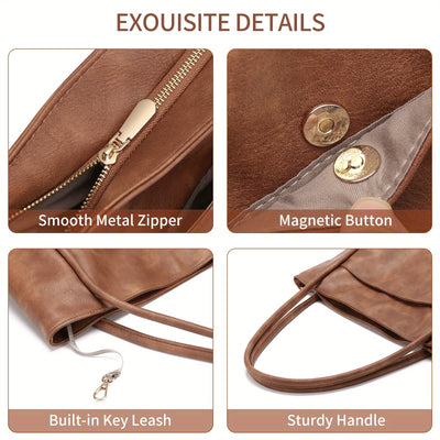Victoria™ | Classic Leather Tote Bag